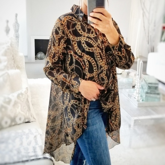 MODA ME COUTURE Tops - Chain Print Top